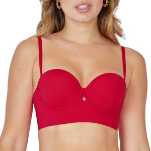 Bra Strapless Espalda Ancha Con Realce Colombiano Haby 11404