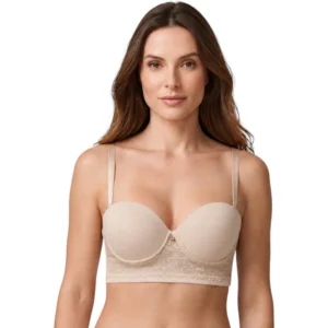 Bra Strapless Espalda Ancha Realce Haby 11417