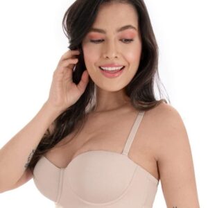 Bra Strapless Realce Espalda Ancha 12052 Haby Regular Y Plus
