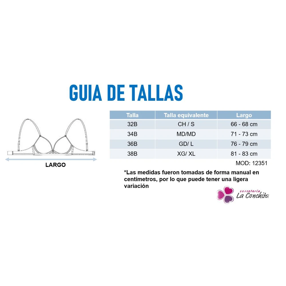 Bra Tipo Bralette Triangular Escote V Mujer Haby 12351 - Image 3