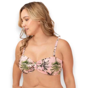 Top Strapless Ajustable Con Nudo Trasero Traje De Baño Haby 32252