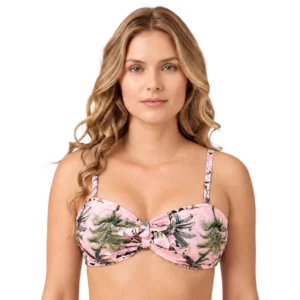 Top Strapless Ajustable Con Nudo Trasero Traje De Baño Haby 32252