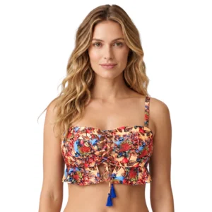 Top Strapless Con Amarre Frontal Traje De Baño Haby 32282