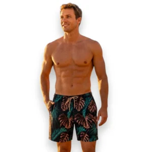 Traje De Baño Tipo Short Estampado Hombre Hawai 52204