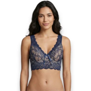 Bra Top Espalda Ancha Semi Reforzado Con Encaje Princesse de luxe 701
