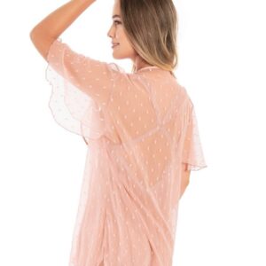Alternative view of Bata Kimono Túnica Encaje Sensual Transparente Haby 71975